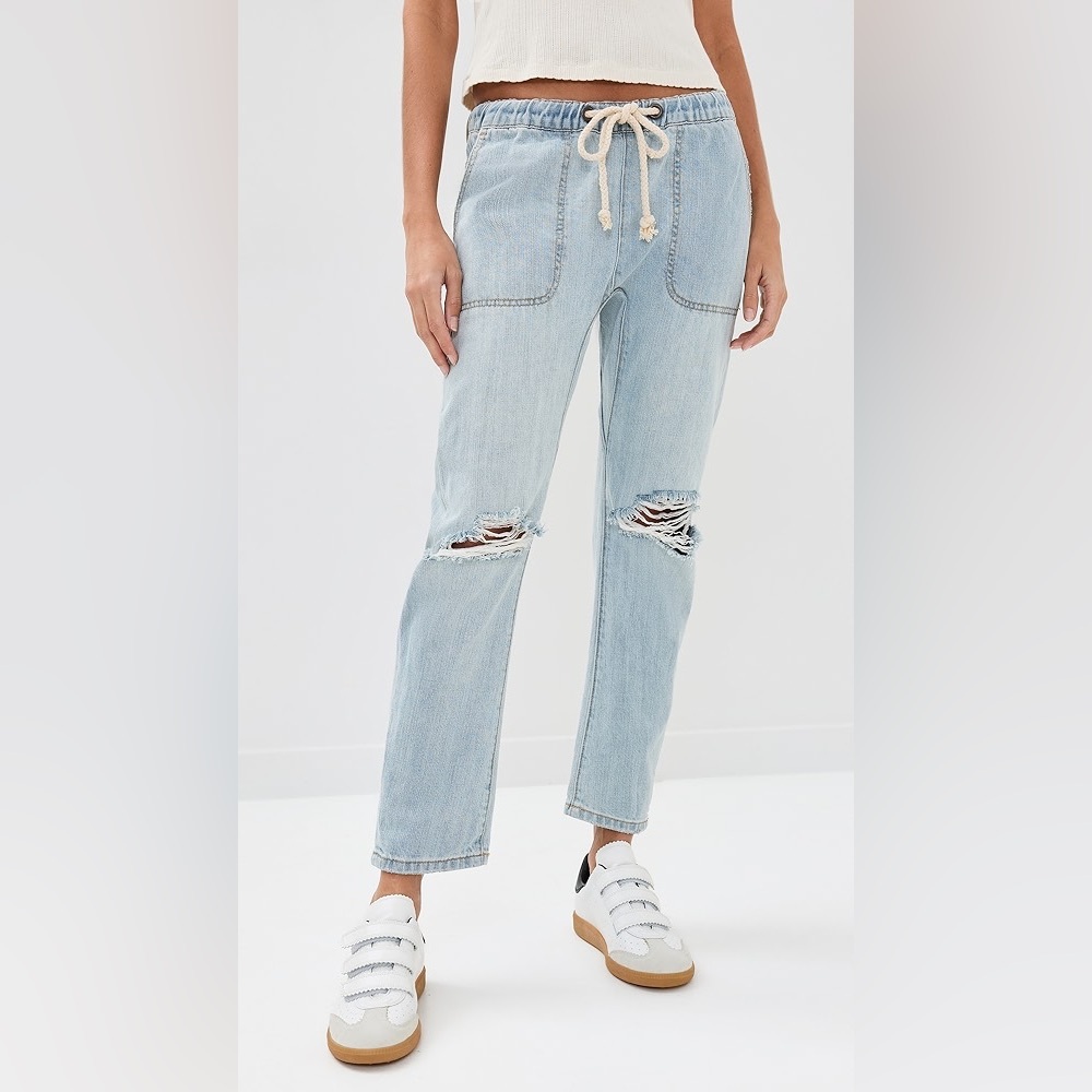 OneTeaspoon Hustler Shabbies Drawstring Boyfriend Jeans